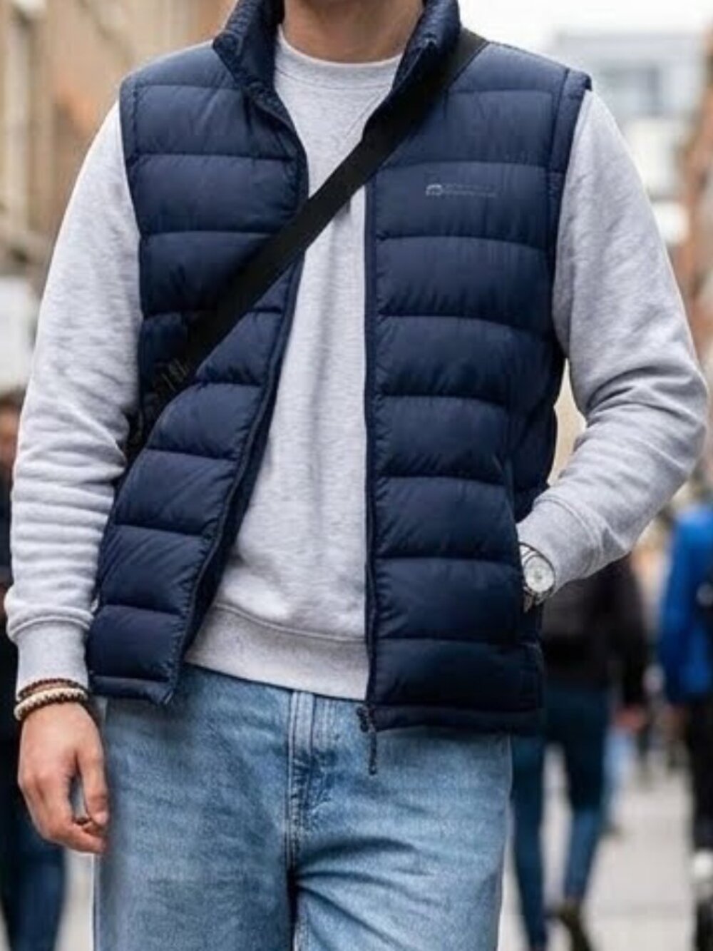 Mountain Warehouse Men's Fall Winter Padded Puffer Gilet Vest Blue M Thermal